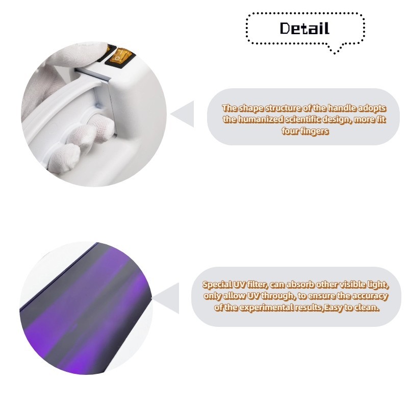 110V 60Hz Portable UV Analyzer Ultraviolet Detection Lamp 254nm 365nm