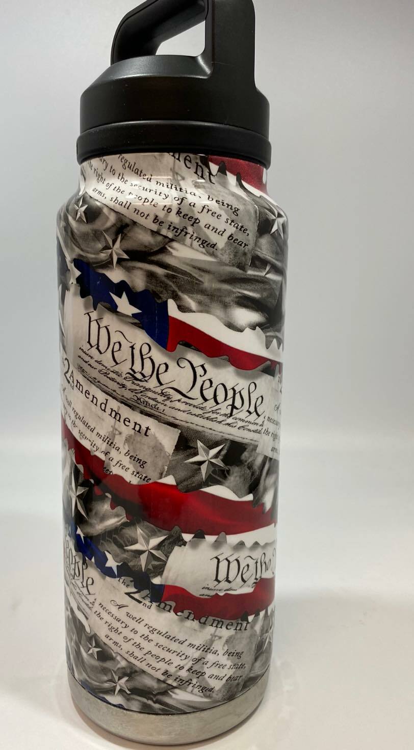 hydrographic film / activator second amendment hydro dip dipping wizard us flag