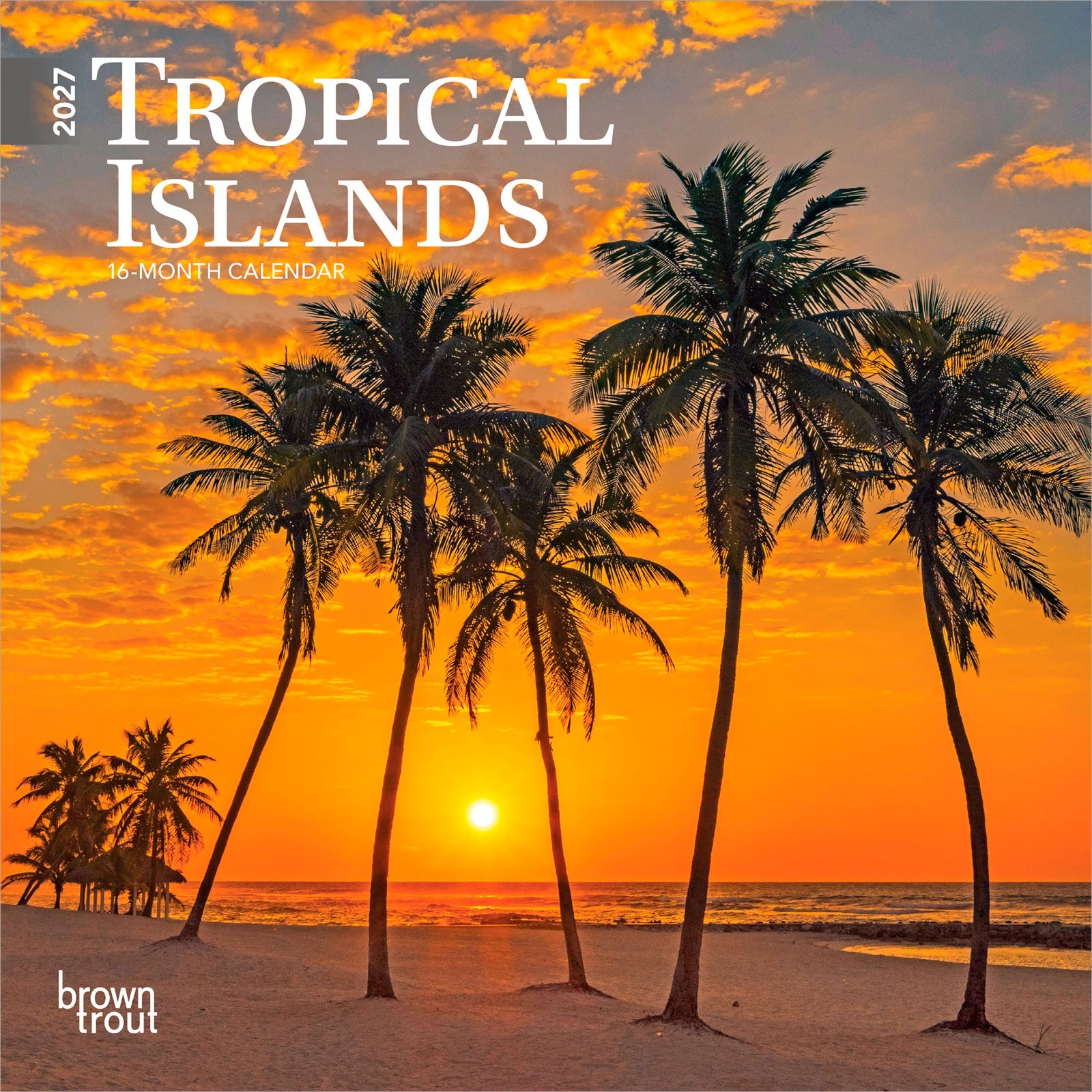 Tropical Islands | 2027 7×14″ (Hanging) Monthly Mini Wall Calendar