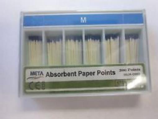 META ABSORBENT PAPER POINTS MEDIUM COLOR CODED 200/PACK