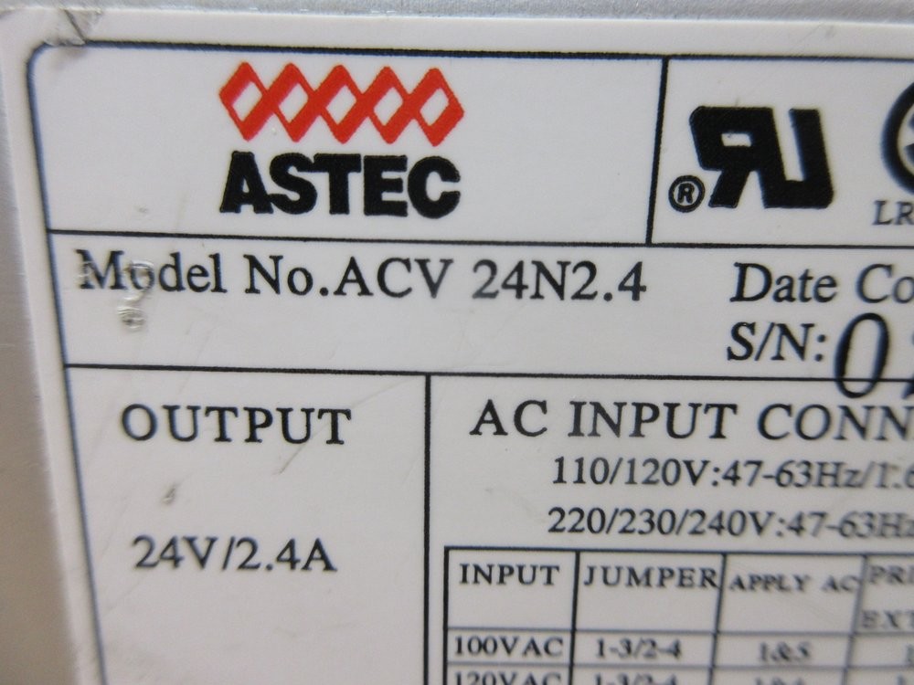 Astec ACV 24N2.4 Emerson Power Supply ACV24N24