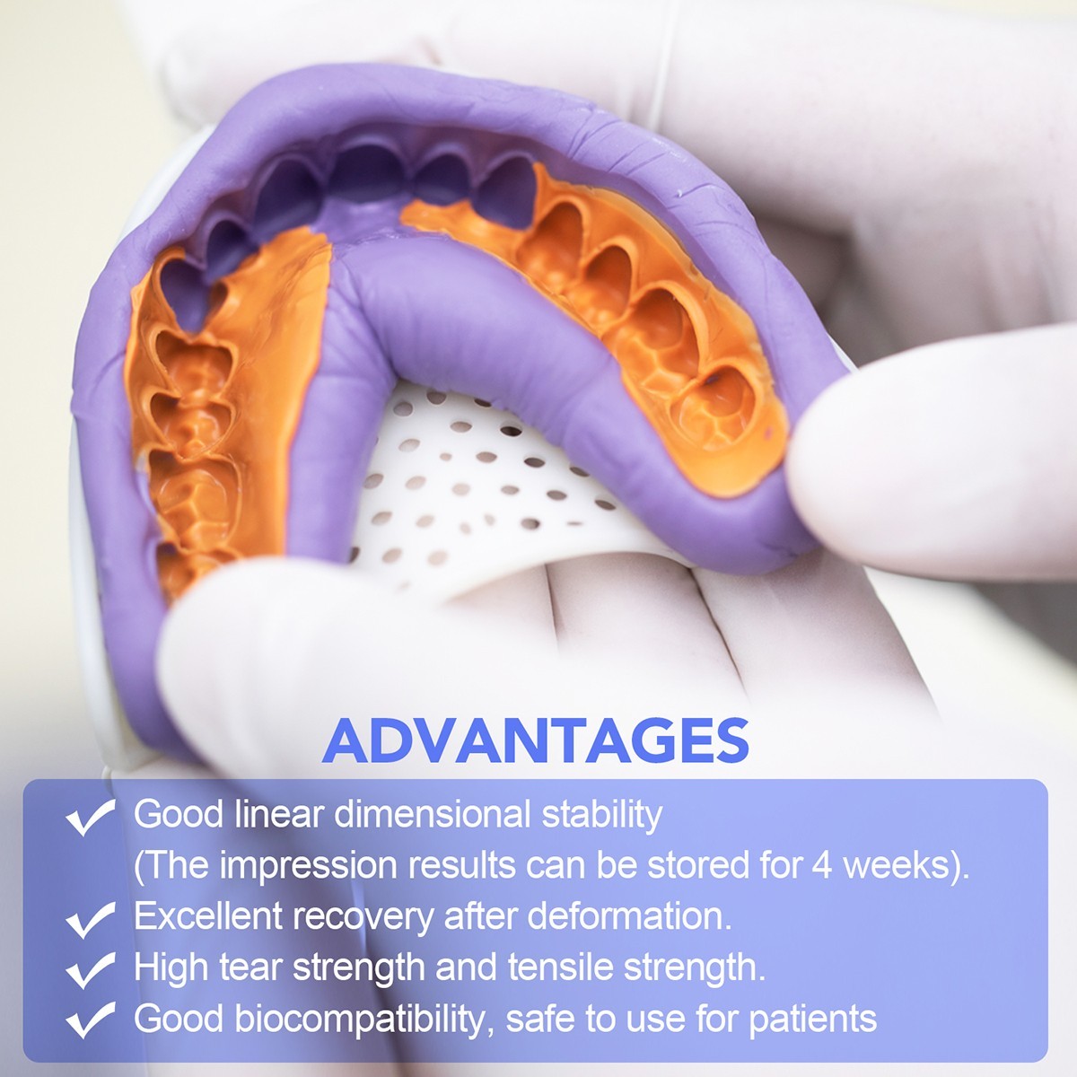 AZDENT Dental Impression Material Putty Normal/Fast Set Base+Catalyst Kit 400g*2