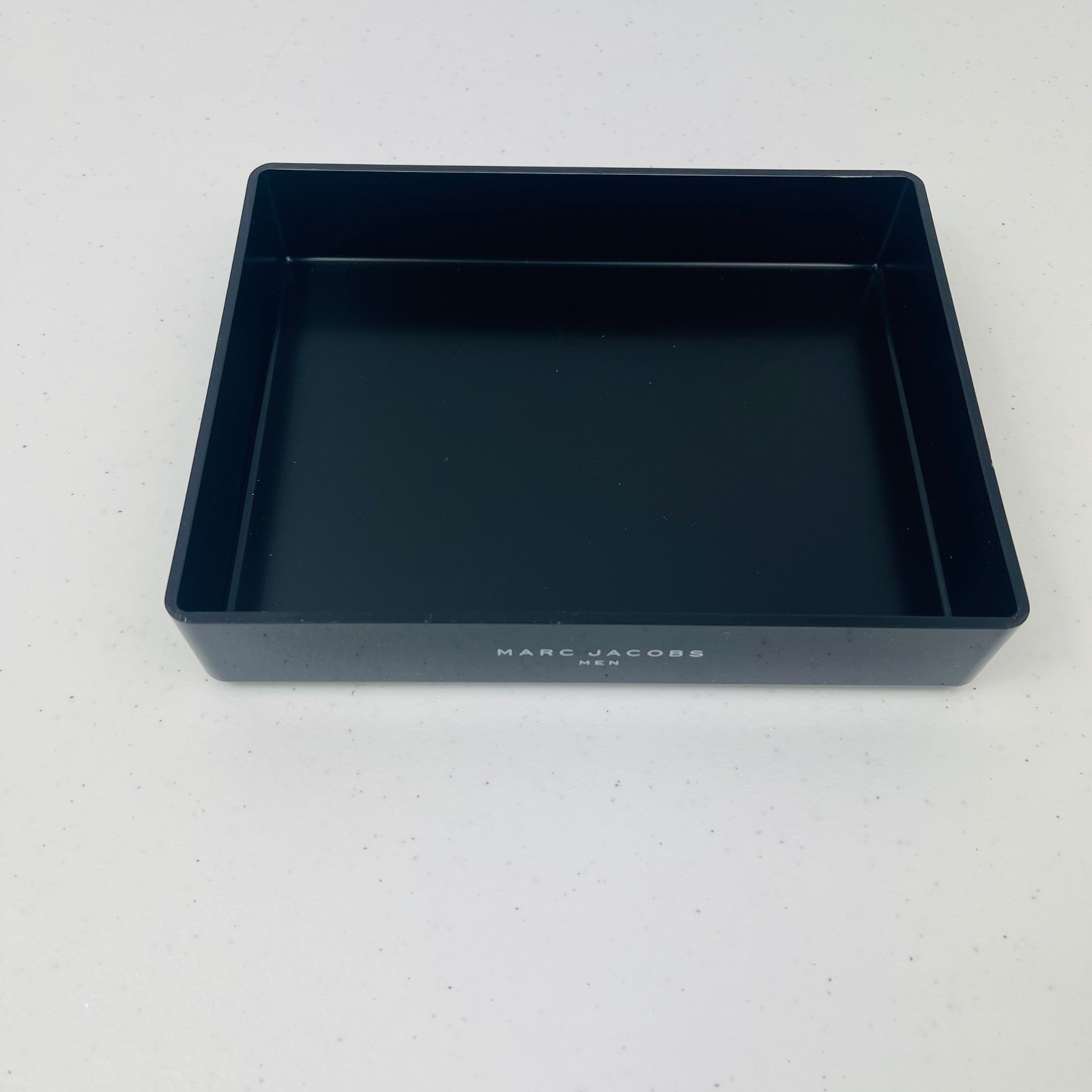 Marc Jacobs Men Black Acrylic Valet Tray Catchall Desk Organizer Minimalist
