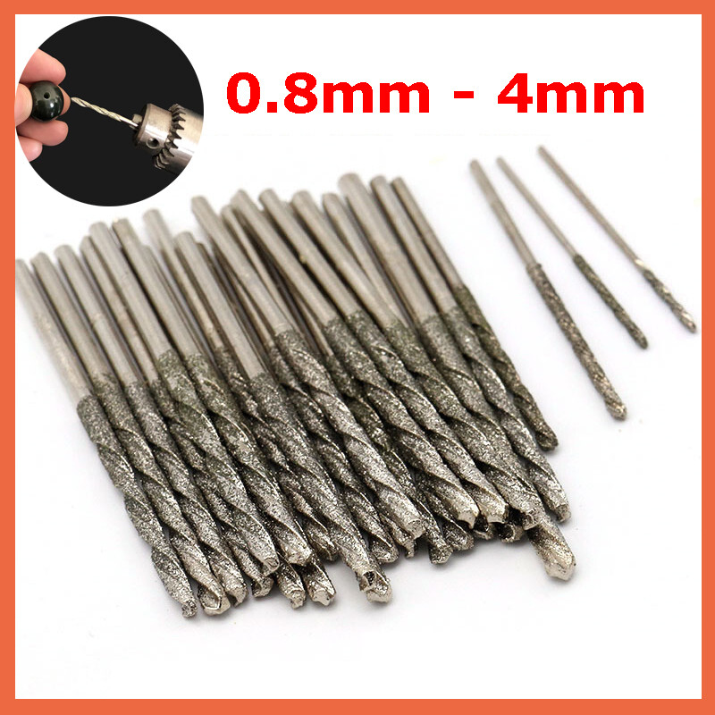 Diamond Coated Twist Drill Bits 0.8mm 1mm 1.2mm 1.5mm 2mm 2.5mm 3mm 3.5mm 4mm