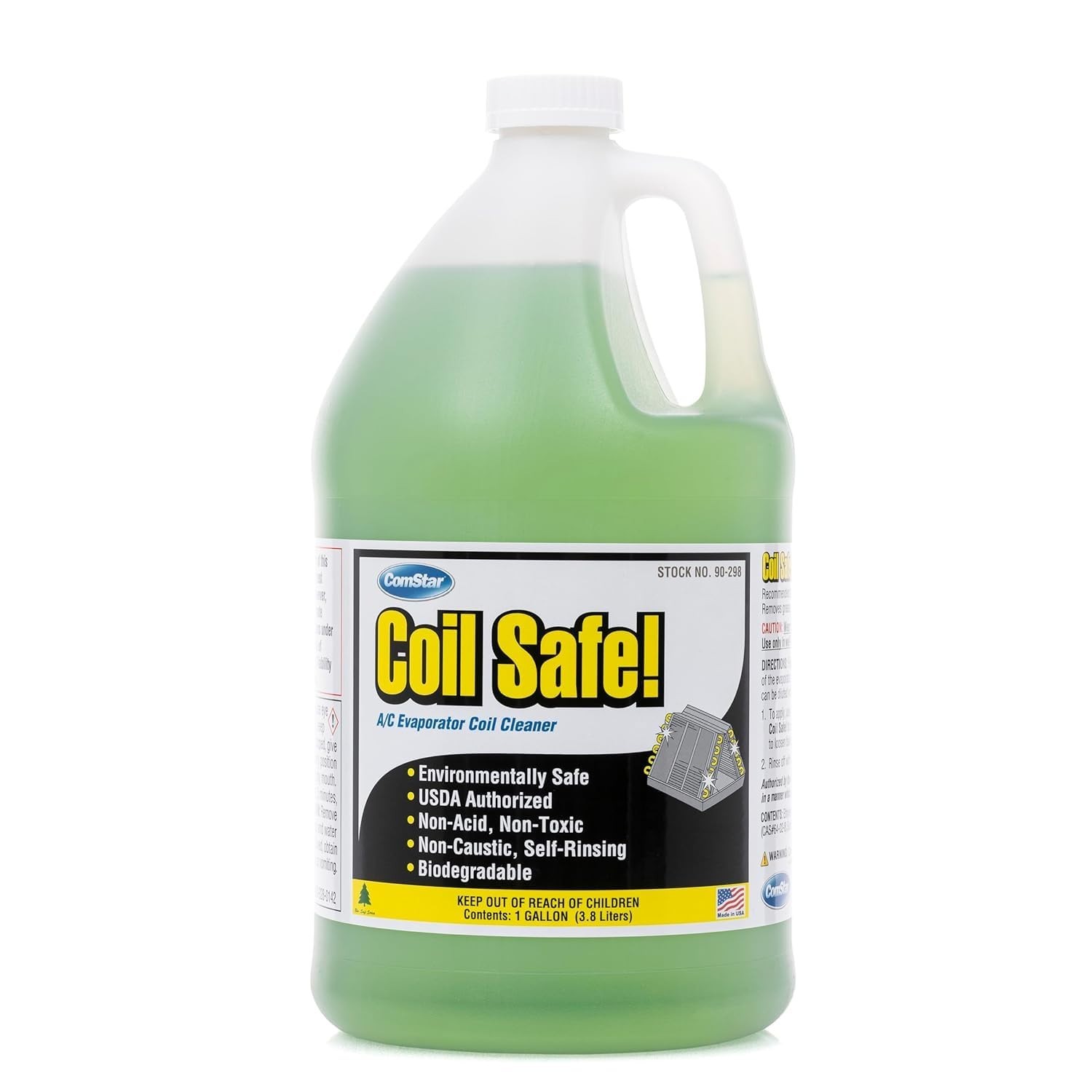 Coil Safe Evap Coil Cleaner, 1 Gallon, Self-Rinsing, Neutral pH, Non-Toxic, F…