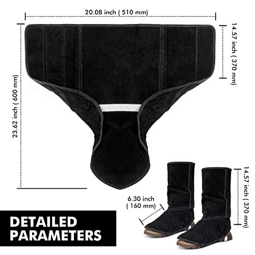 Leather Welding Spats – Flame and Abrasion Resistant Welding Boot Covers – Fu…