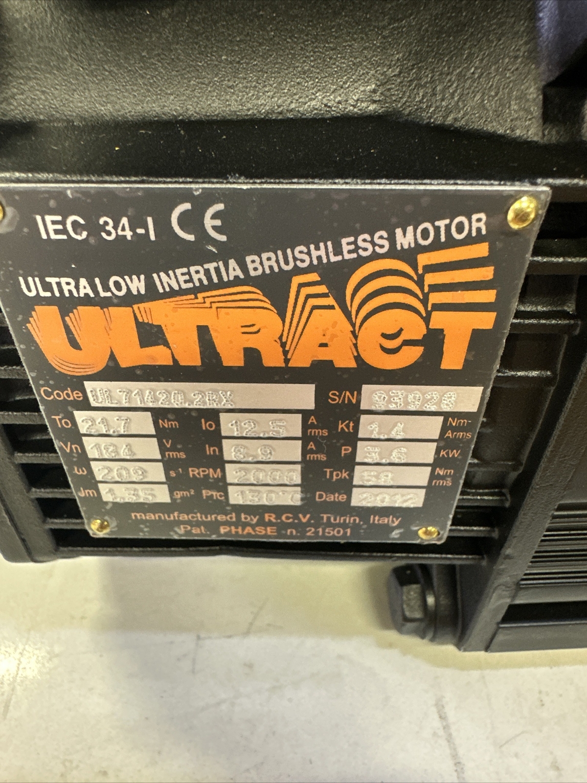 Ultract Ultra Low Inertia Brushless Motor UL71420.2RX New
