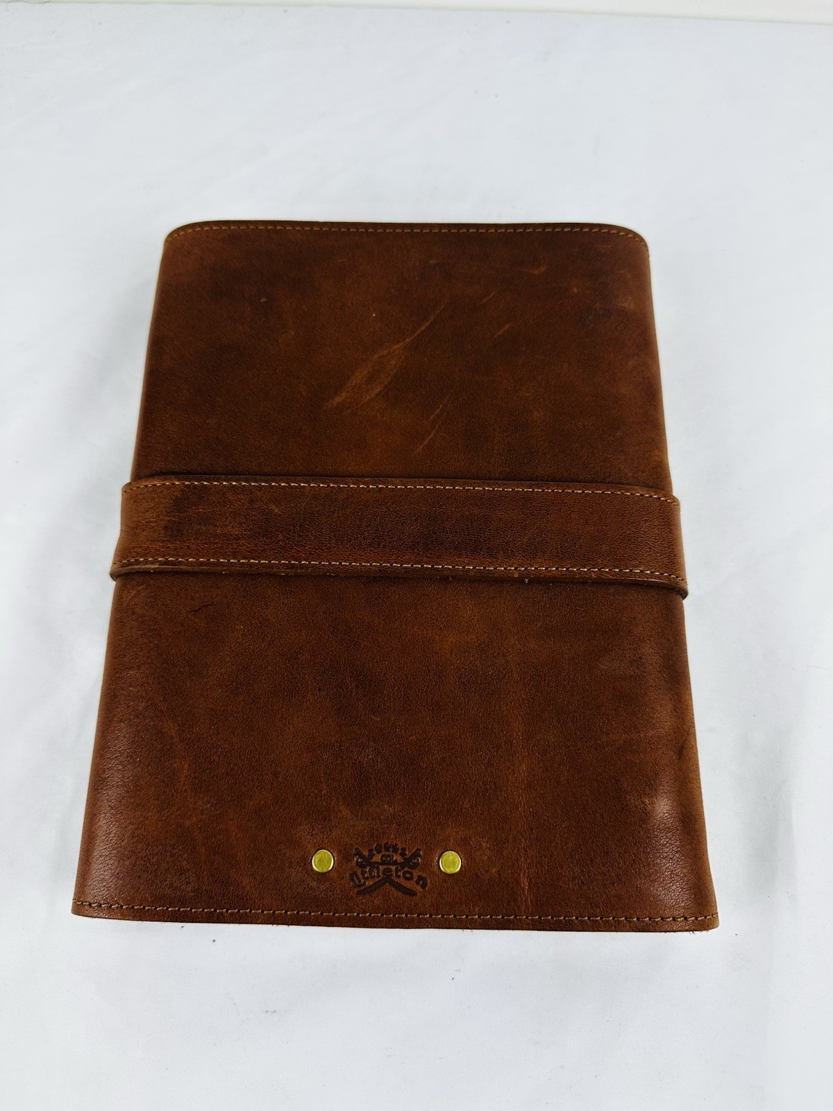 Colonel Littleton No. 9 Leather Journal Vintage Brown – Personalized “TJM”