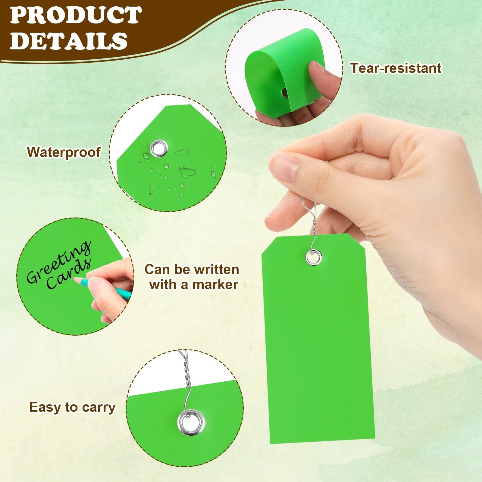 200 Pcs 4 3/4″ x 2 3/8″ Wire Tags Labels Plastic Shipping Tags for Labeling T…