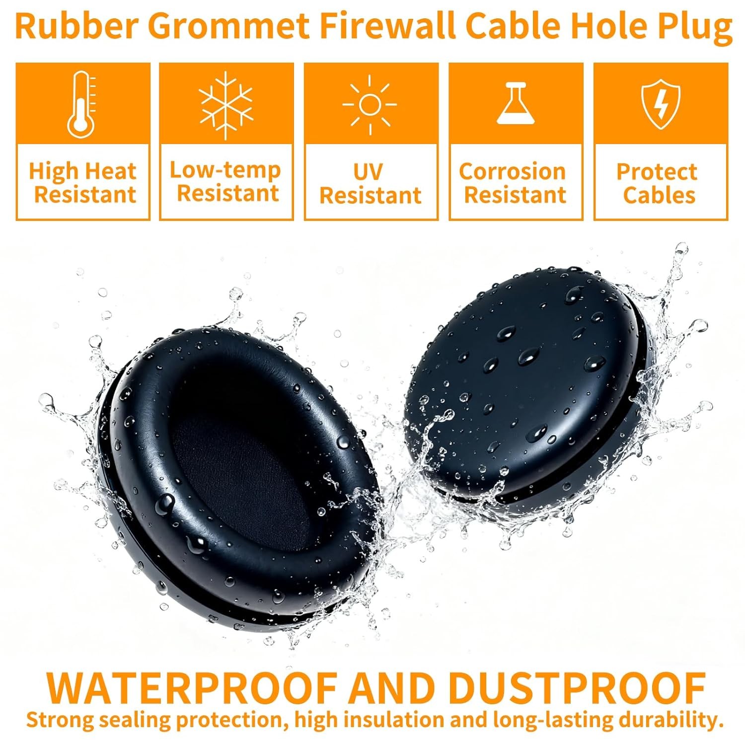 Rubber Grommet Kit 70 Pieces Firewall Grommet Plugs 7 Sizes Rubber Grommets