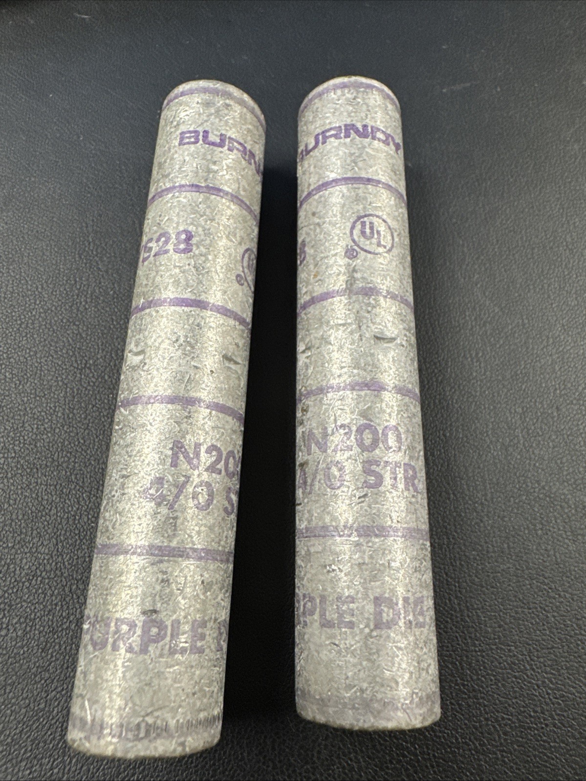 Burndy YS28 Compression Hylink N200 4/0 STR Purple Die 15 YS28T – 2 Pcs NO PKG