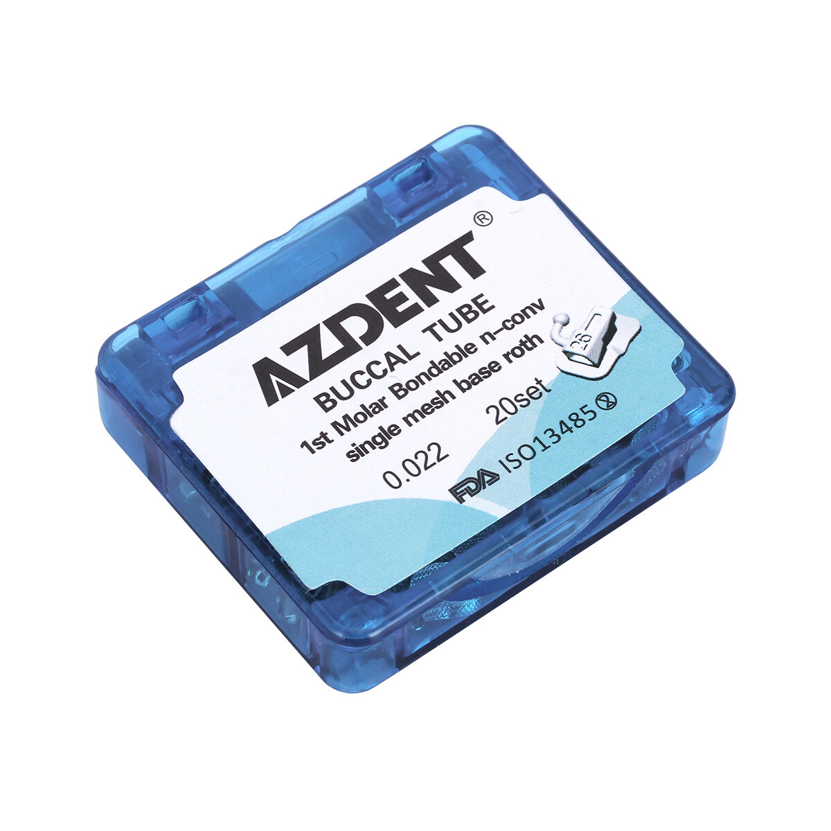 AZDENT Dental Orthodontic Bondable Buccal Tube 1st /2nd Molar Roth /MBT Non-Conv