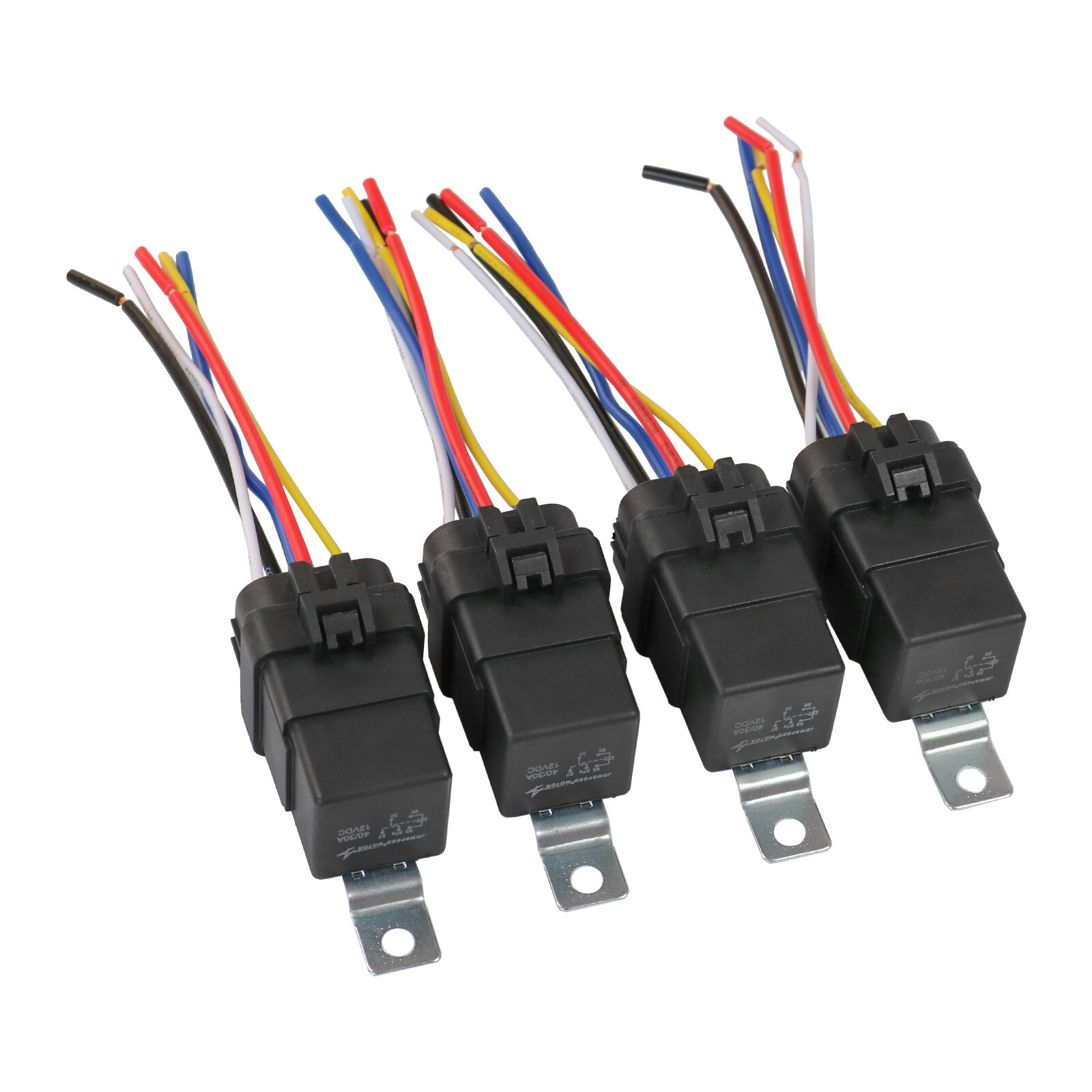Waterproof 5 Pin 12V 40 Amp Relay & Socket W/ 5″ 12 Gauge Wire Pigtail Harness
