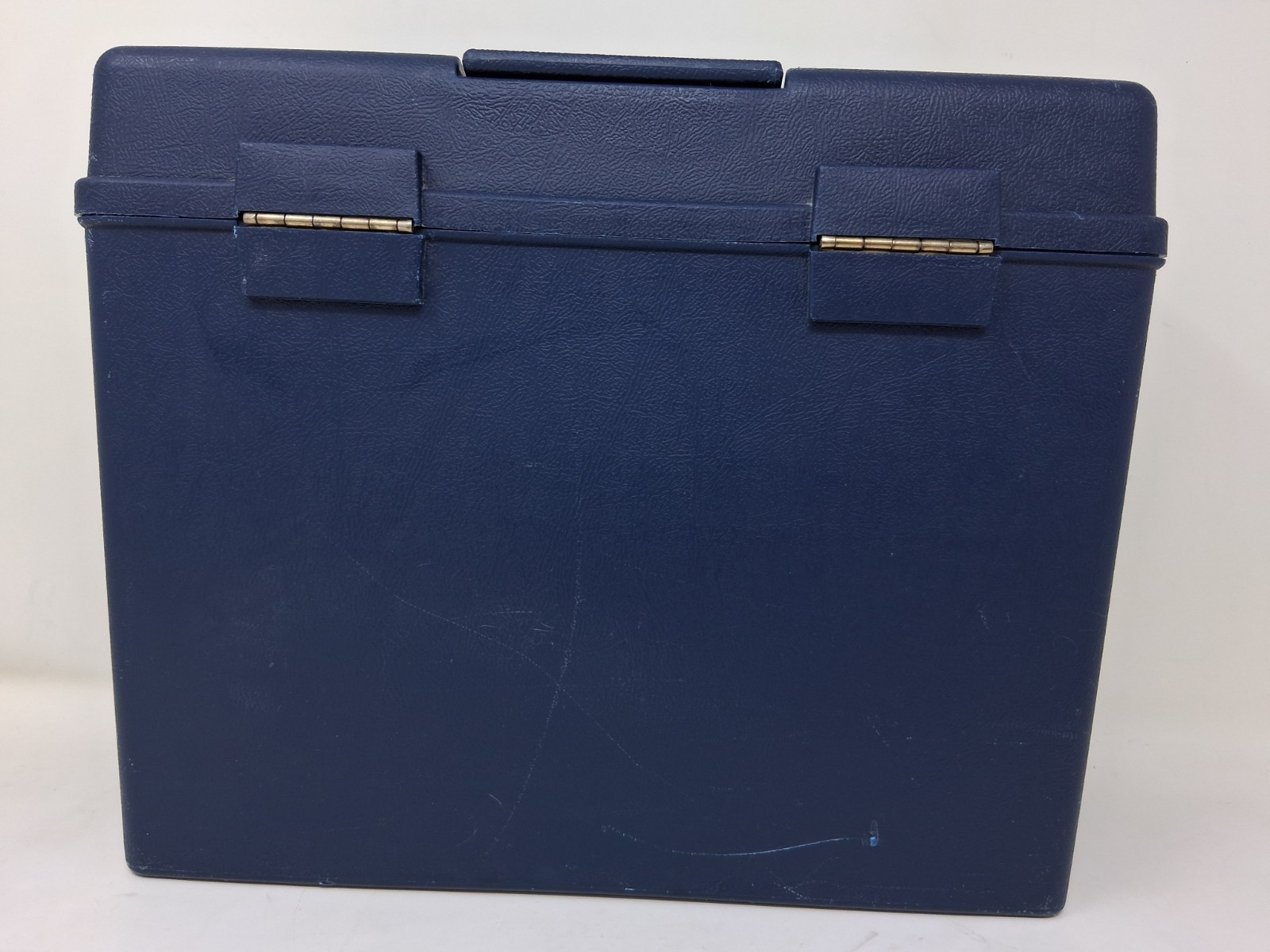 Vintage 1972 Sterling Letter File Storage Box Handle Dark Blue #274 Retro