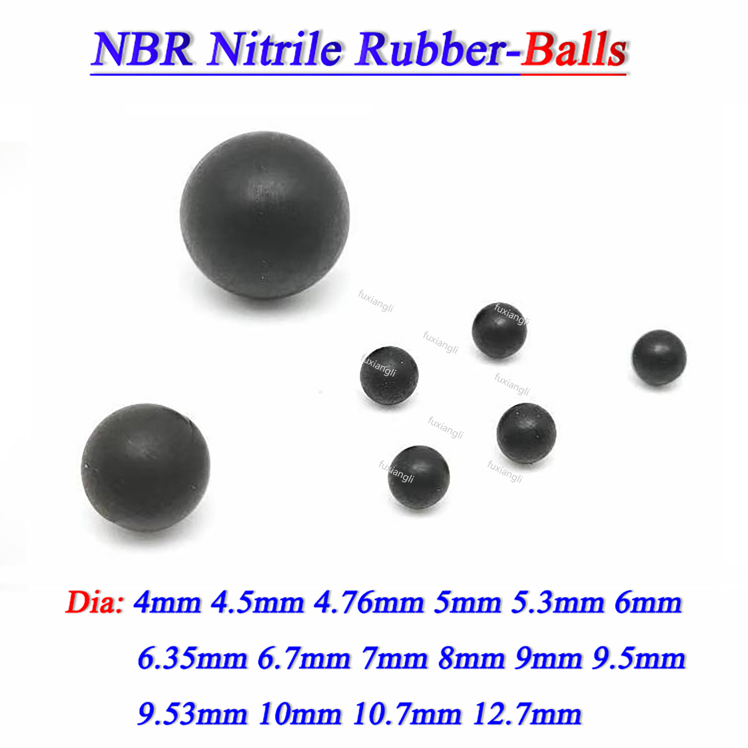 Nitrile Rubber Solid Balls Dia:4-12.7mm NBR Soft Ball for Valves/Cars Brake Seal