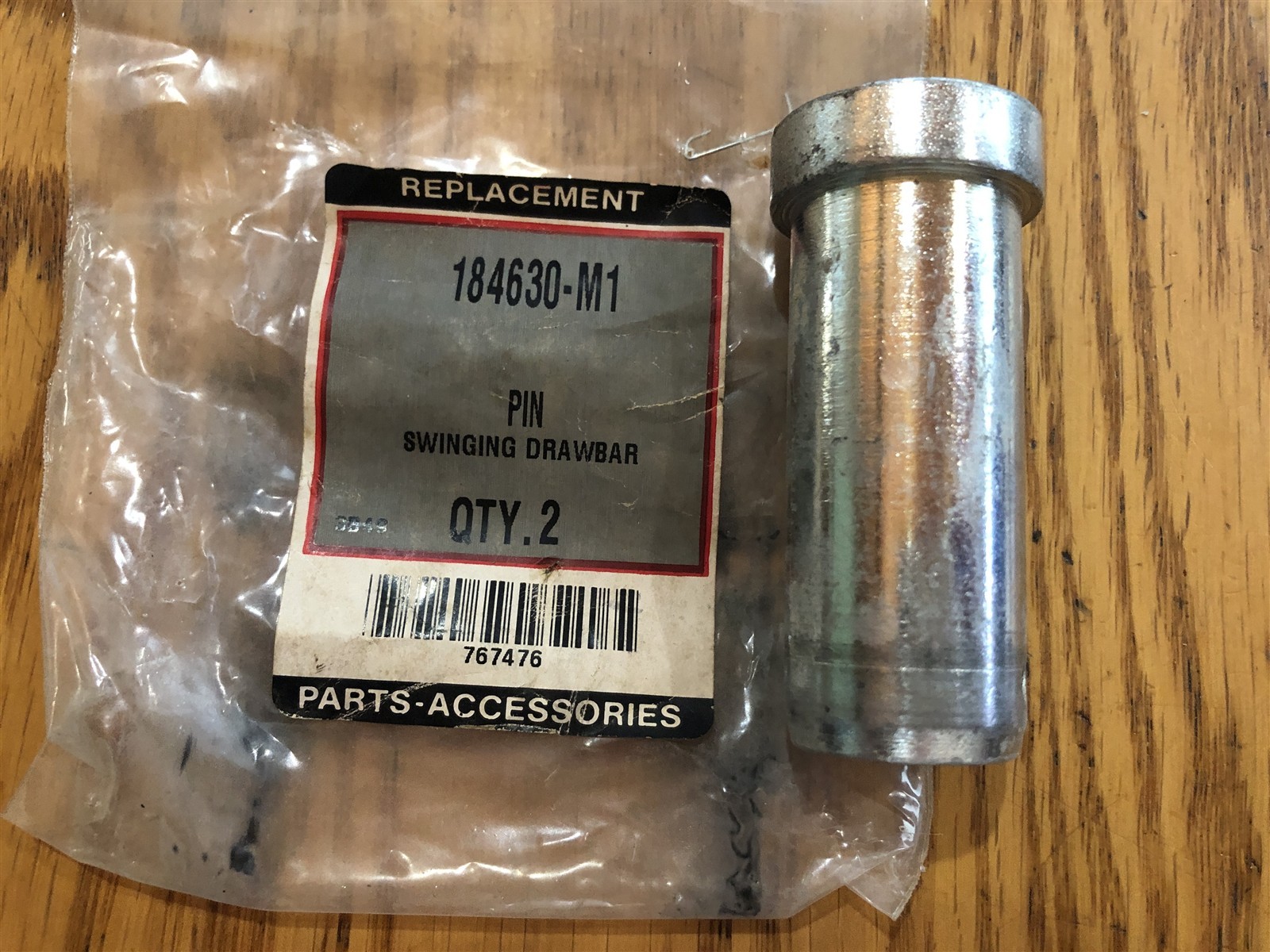 Tisco New Old Stock Part # 184630-M1 / 184630M1 PIN FITS MASSEY FERGUSON