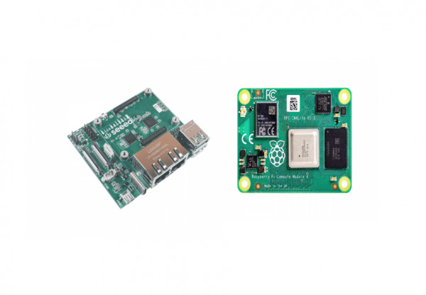 Dual Gigabit Ethernet NICs Carrier Board with Raspberry Pi Compute Module 4 – 2G