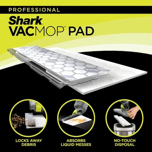Shark VACMOP Disposable Hard Floor Pad Refills, 46 Count (Pack of 1), White