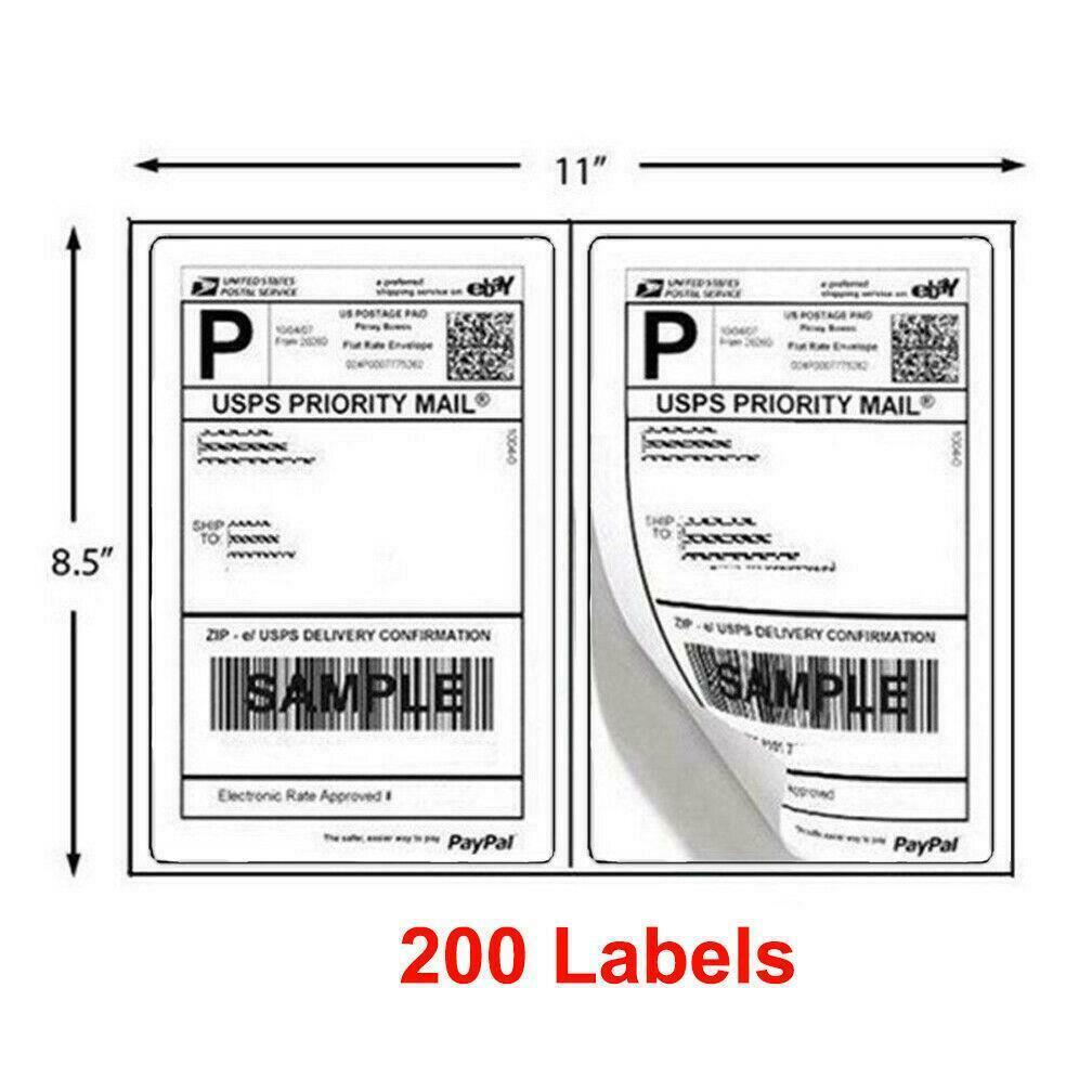 200-10000 Premium 8.5×5.5 Round Corner Shipping Labels Half Sheet Self Adhesive