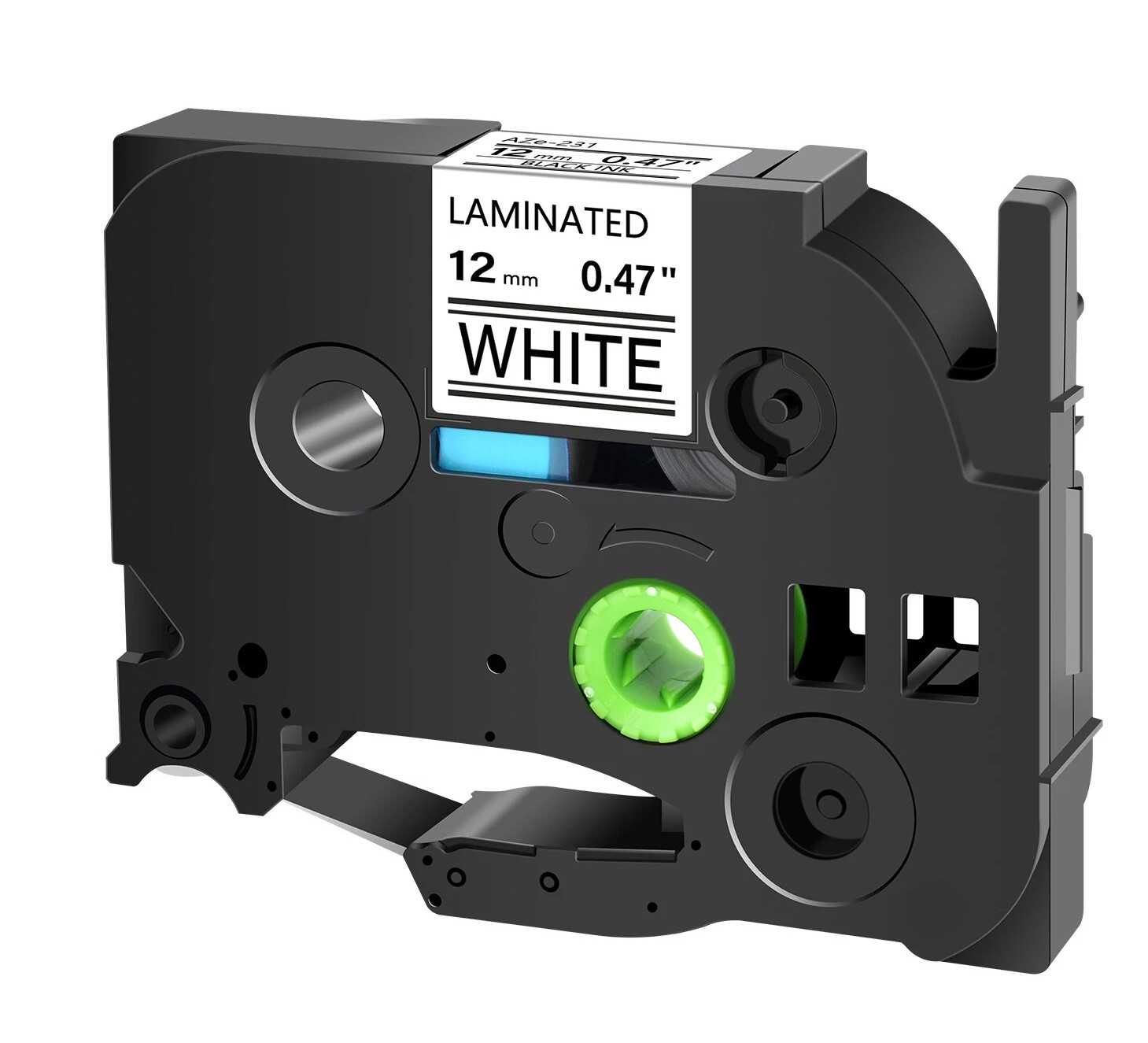 6 Pk 12mm .47″ Label Tape Cartridge Black on White Compatible For Ptouch TZe-231