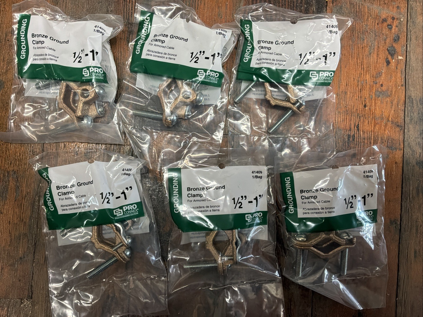 Bronze Ground Clamp For Use With Armored Cable 1/2”-1” Waterpipe #8-4 Wire Range