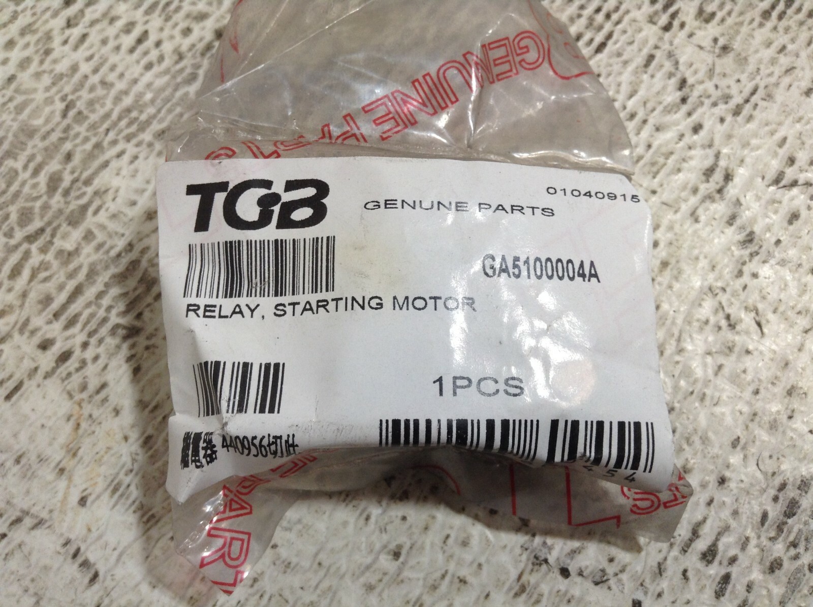 TGB GA5100004A Starting Motor Relay New (TSC)