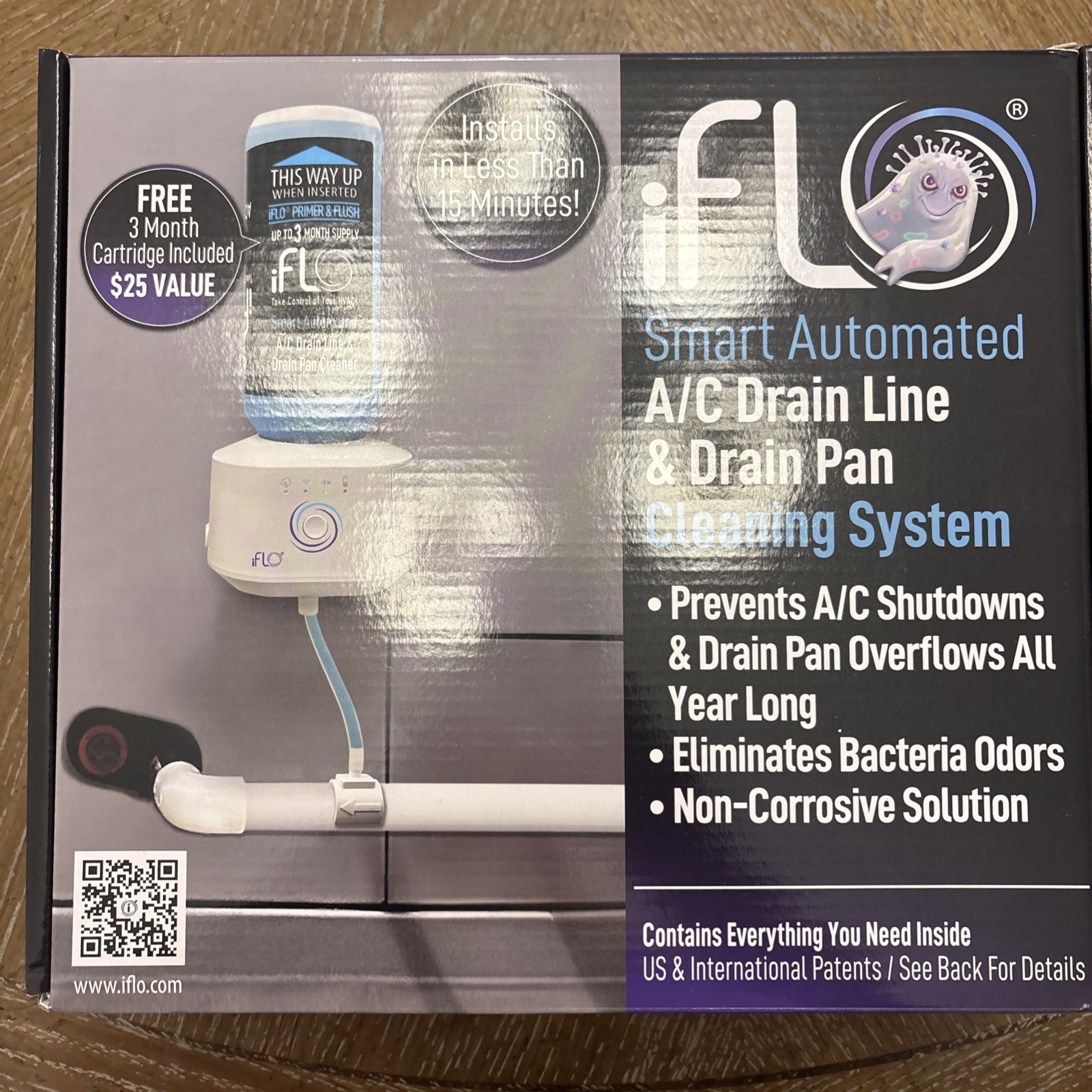 iFLO Smart Automated A/C Drain Line Cleaner HVAC 3 Month Refill Kit System NEW