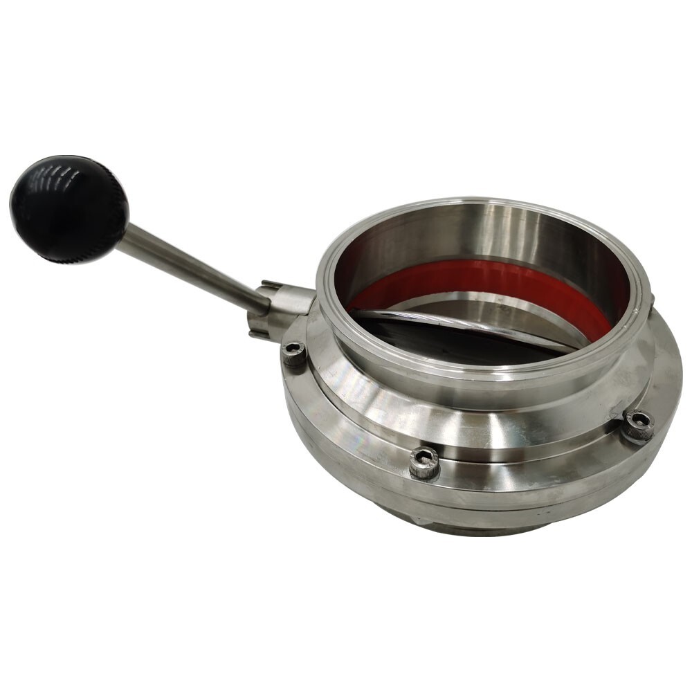 Sanitary Butterfly Valve 6Inch Tri Clamp Clover Tri Clamp Valve with Pull Handle