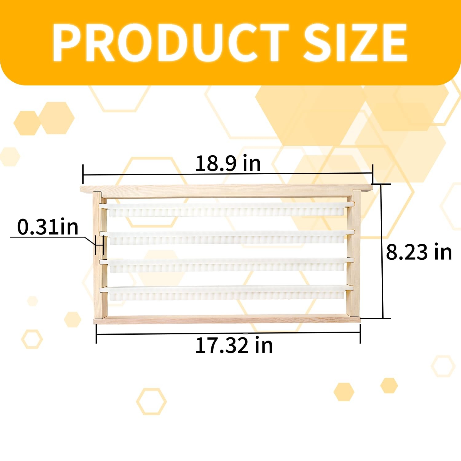 Beekeeping Queen Cell Cup Holder Frame Bar Set Double Row Royal Jelly Storage…