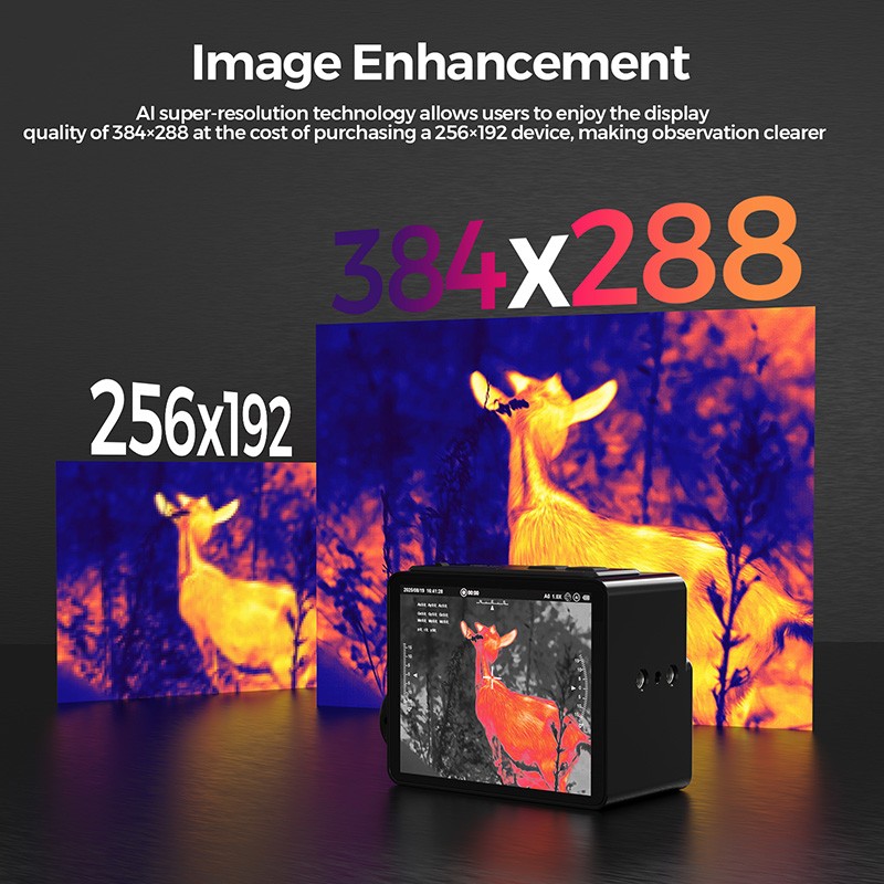 Thermal Bow Sight 384×288 (50Hz) Thermal Night Vision Scope 3.2″ Large Display