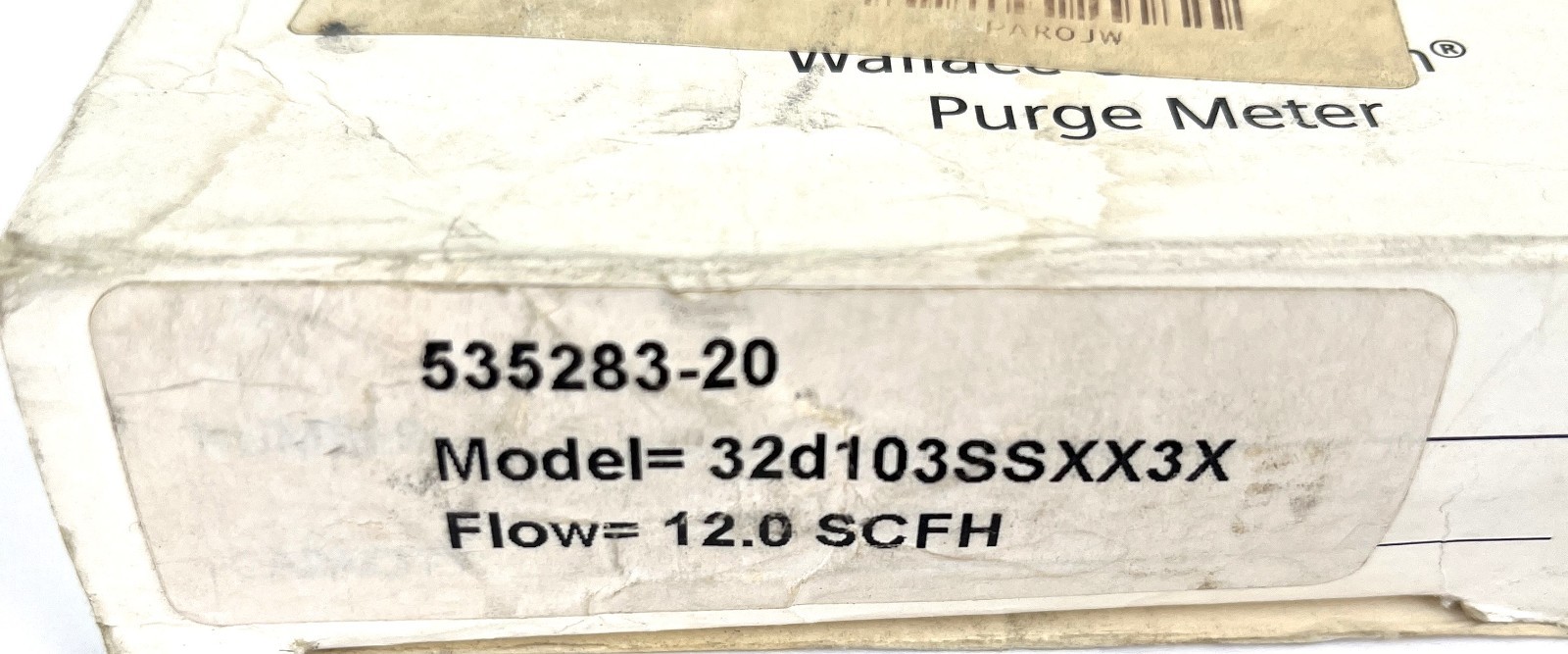 WALLACE TIERNAN, PURGE METER, 32d103SSXX3X, 12.0 SCFH, FLOW MEASUREMENT, NEW
