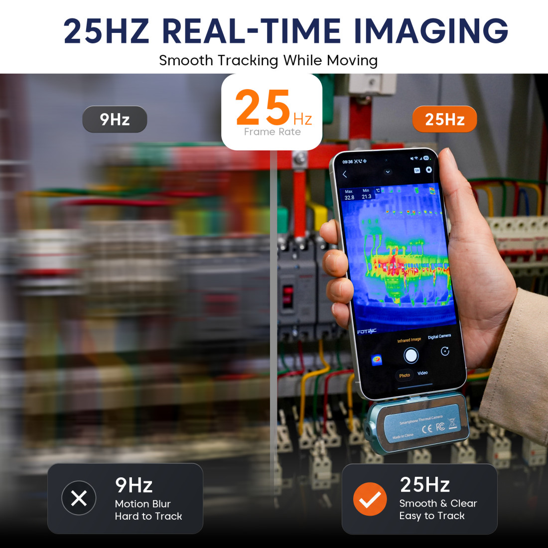 FOTRIC TP320A Thermal Imaging Camera 640×480 25Hz For Home Security Fit Android