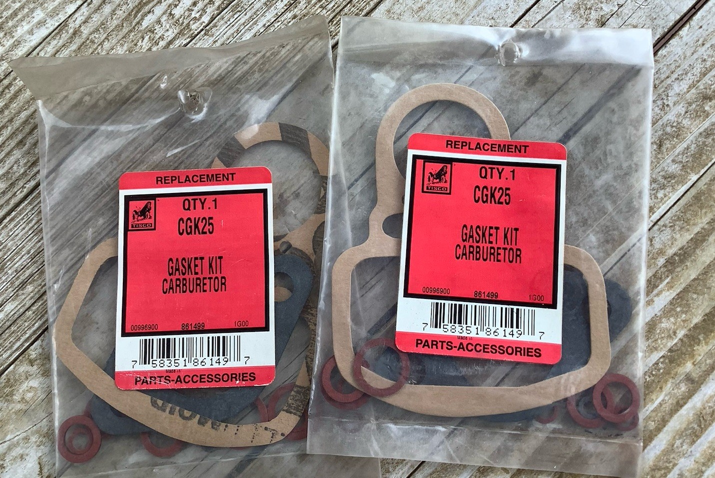 Lot of 2 Tisco Tractor Replacement Parts Carburetor Gasket Kits CGK25