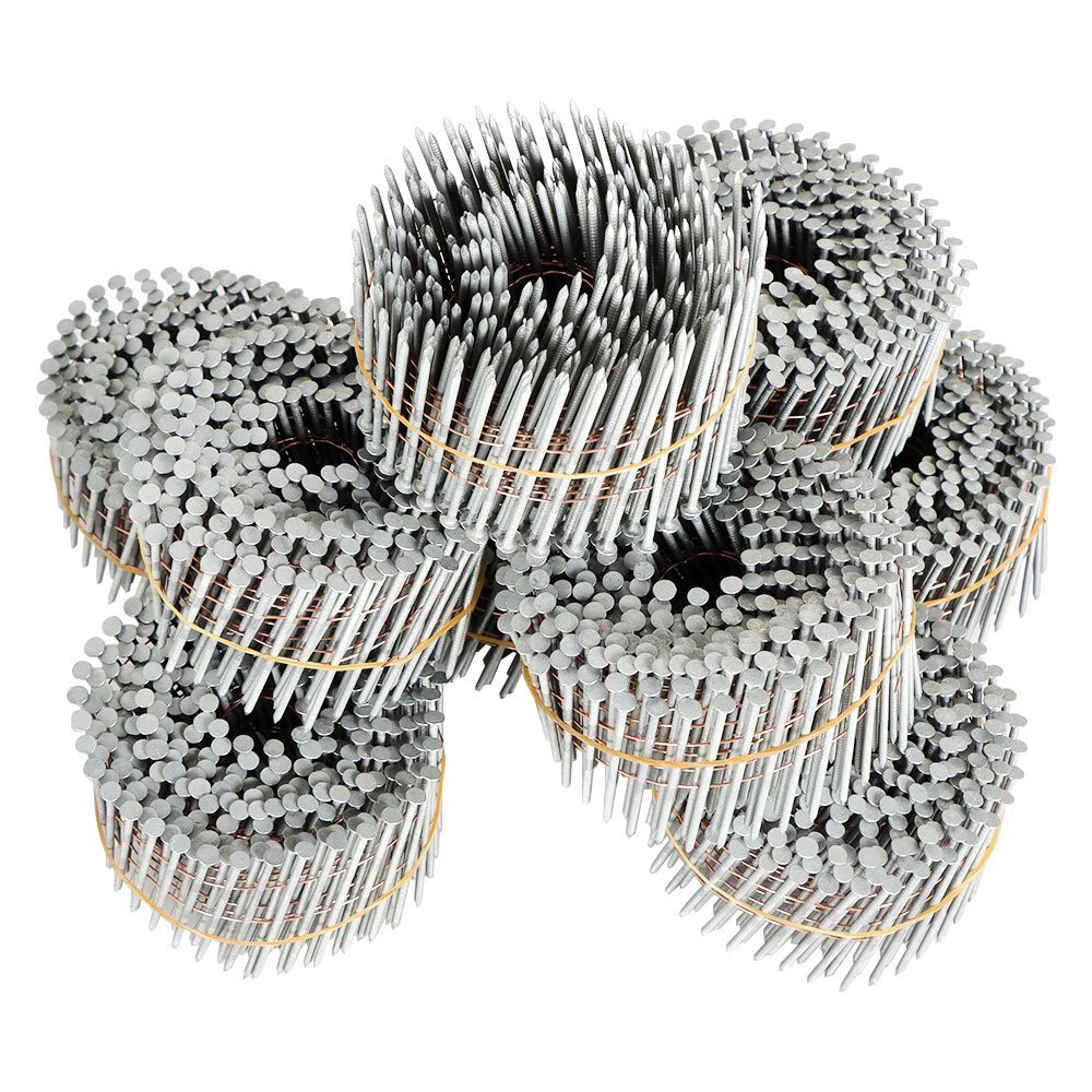 3600Pc Siding Nails 2-1/2 «x .092» 15 Degree Collated Wire Coil Full Round Head