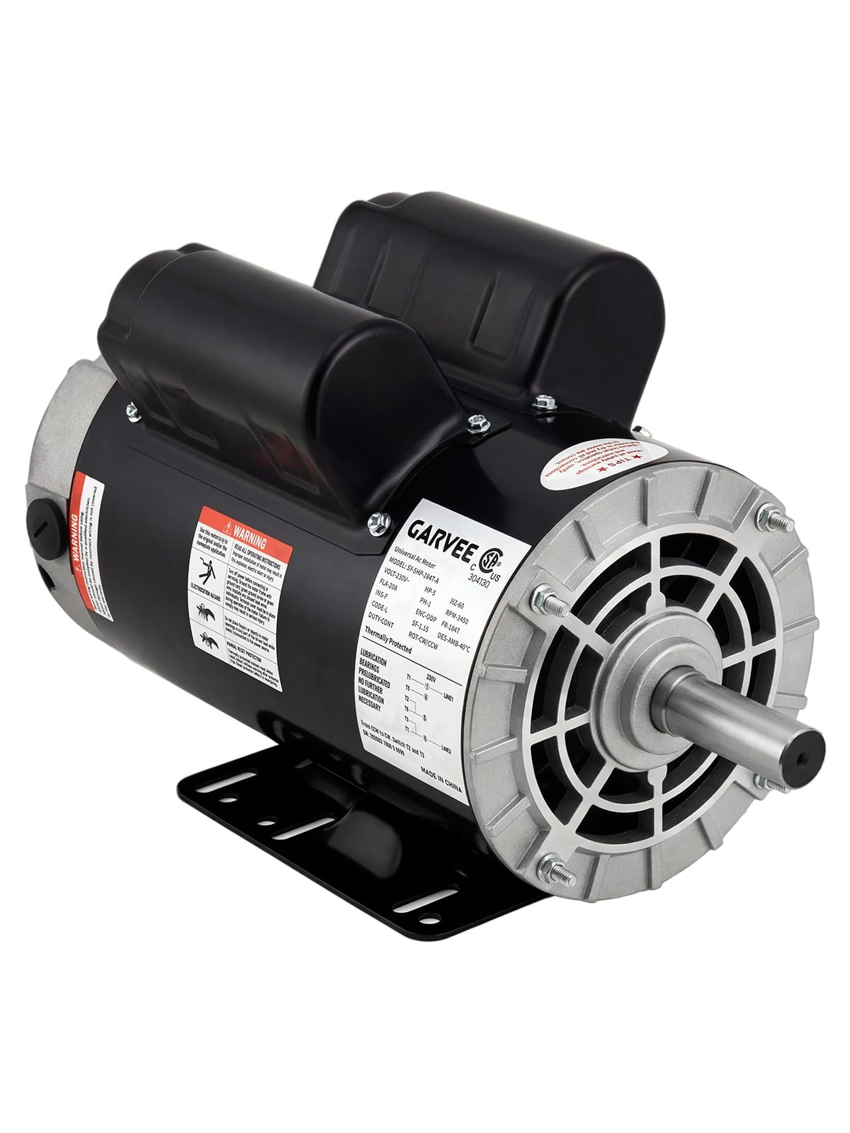 2/3/3.7/5 HP SPL Electric Air Compressor Motor 56 Frame 3450 RPM 7/8″,5/8″ Shaft