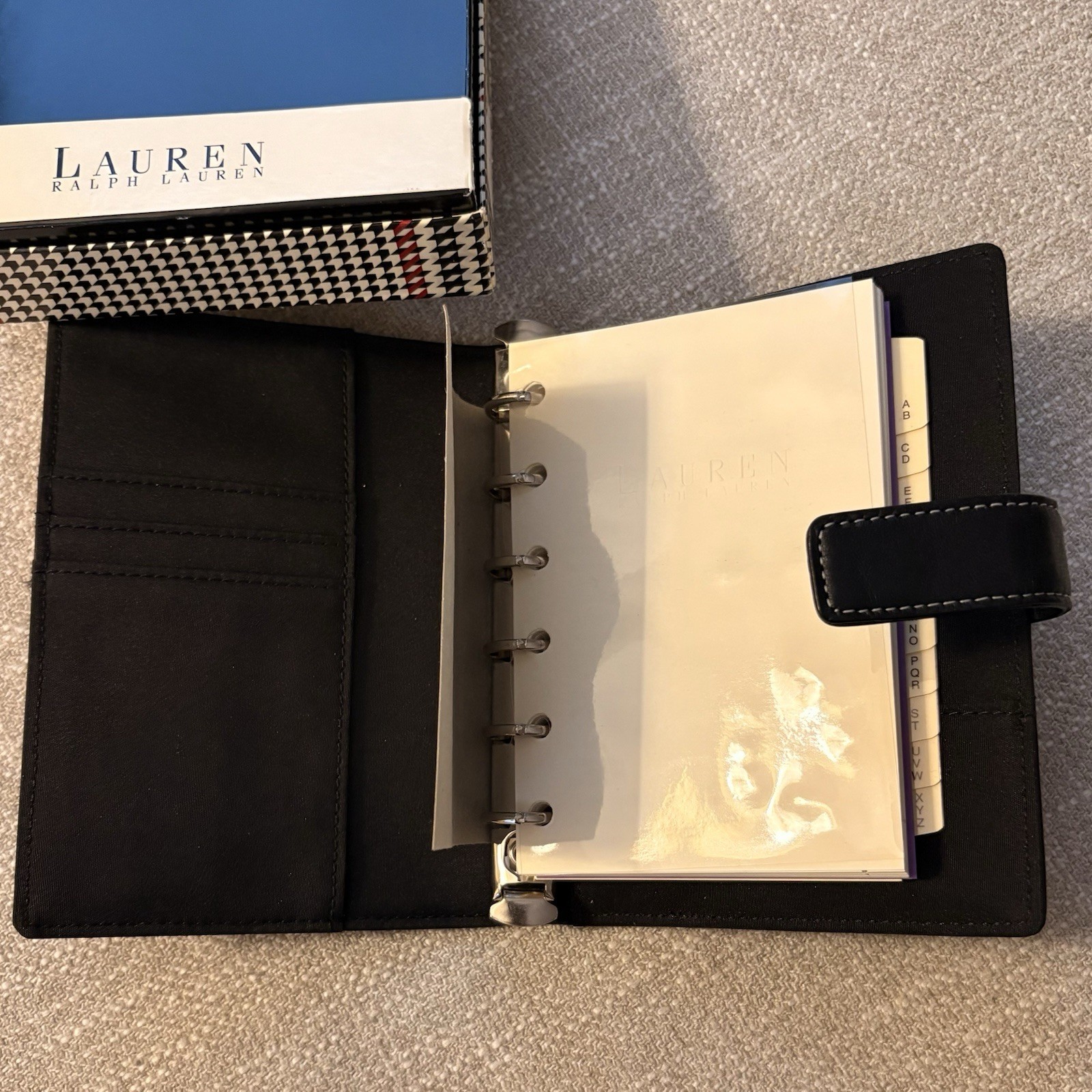 Vintage 2004 Lauren Ralph Lauren Mini Agenda Black New Old Stock in Box