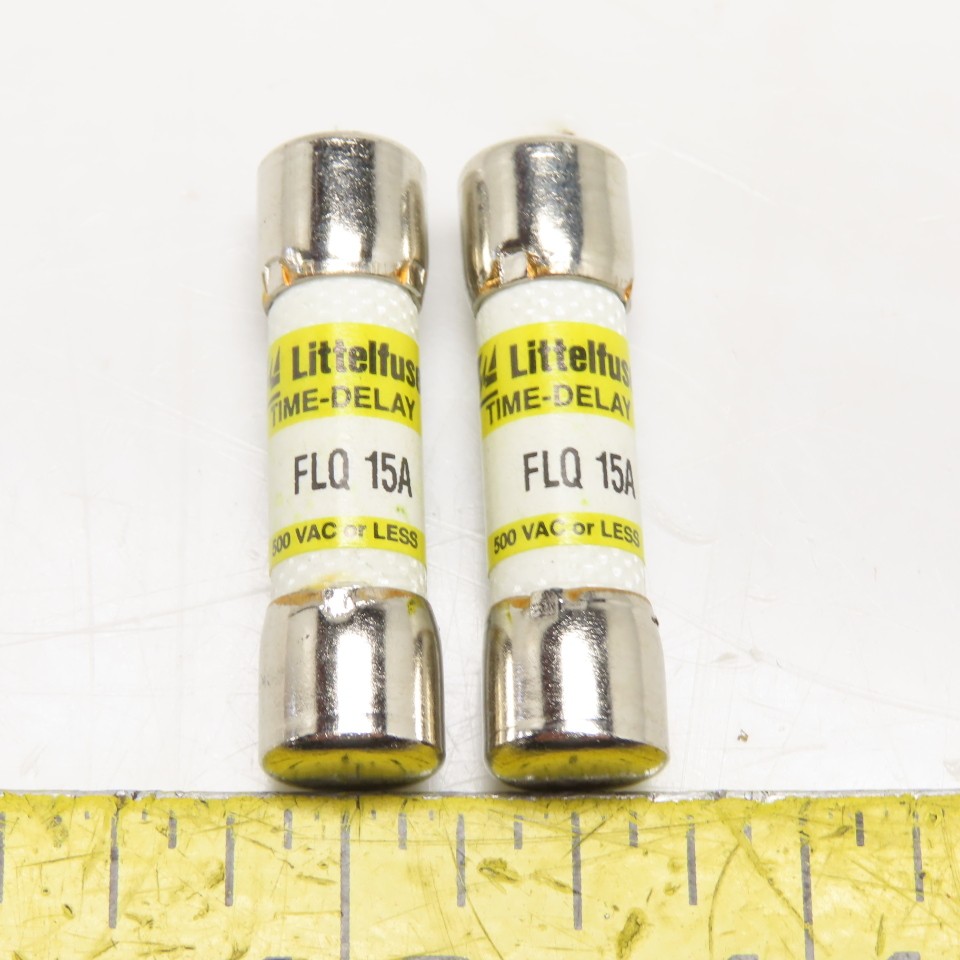 Littelfuse FLQ 15 15A Time Delay Fuse 500VAC Or Less Lot Of 2