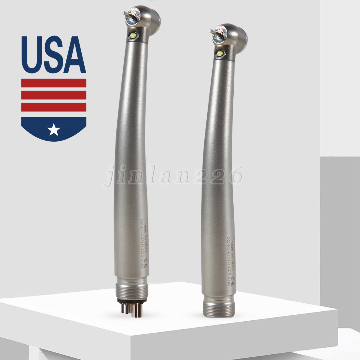 NSK Style Dental LED E-generator Fiber High Speed Handpiece Air Turbine 2Holes 4