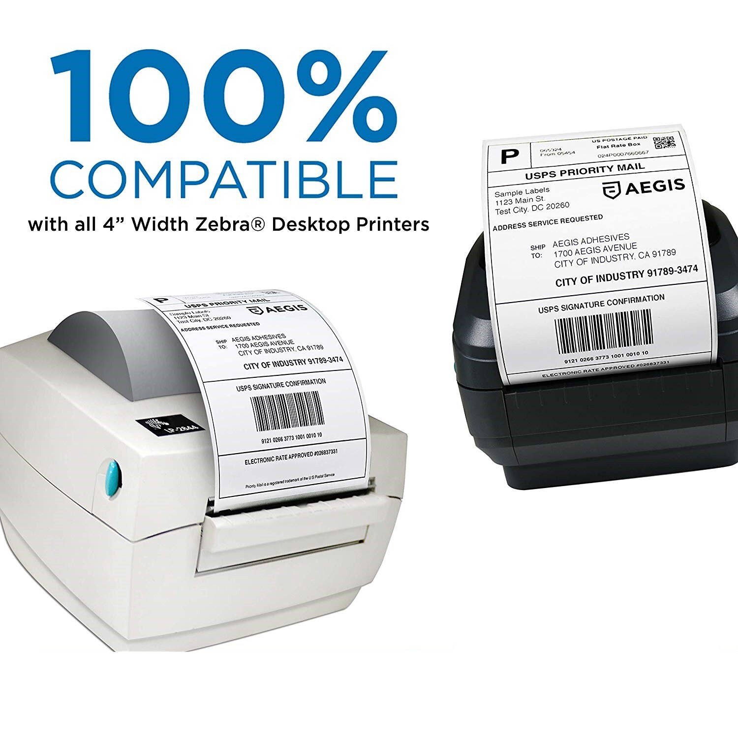 6 Rolls 750 Labels Per Roll 3″x2″ Direct Thermal Labels for Zebra Rollo Printers