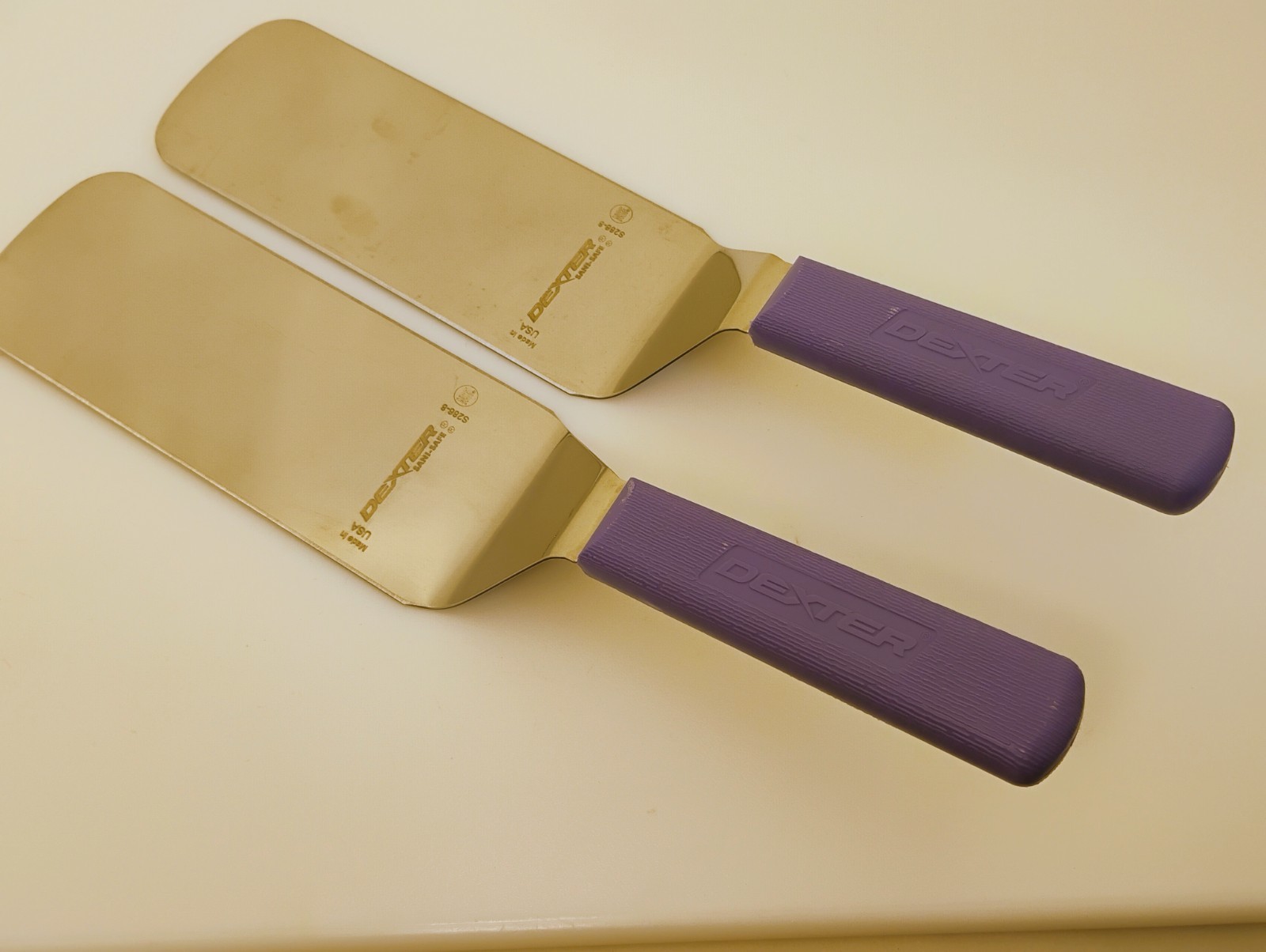 Dexter USA 8X3 Set (3) Spatula Turners Stainless Semi Flex Purple Handle S286-8