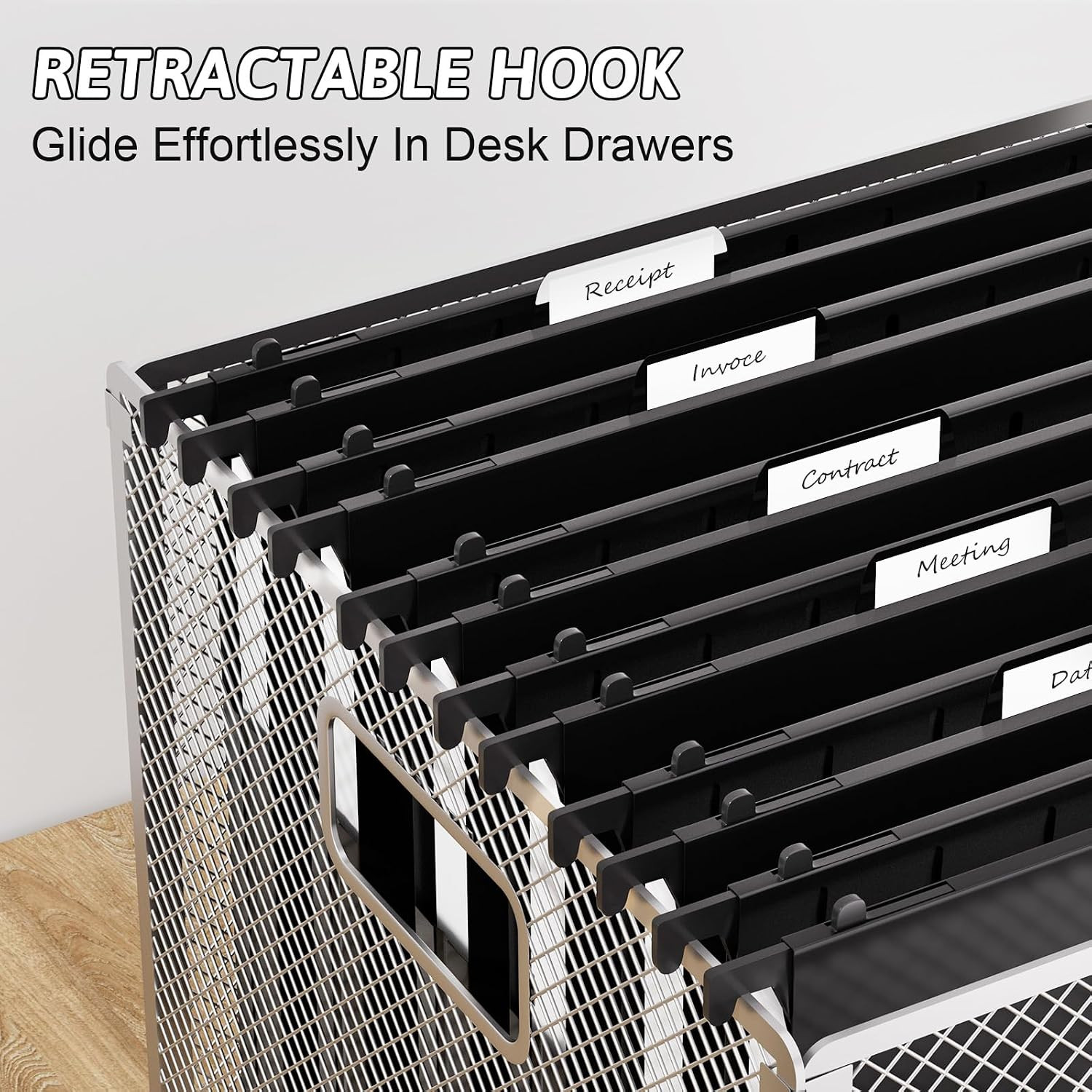 Plastic Extra Capacity Hanging File Folders Letter Size,Heavy Duty 1″ Expansion
