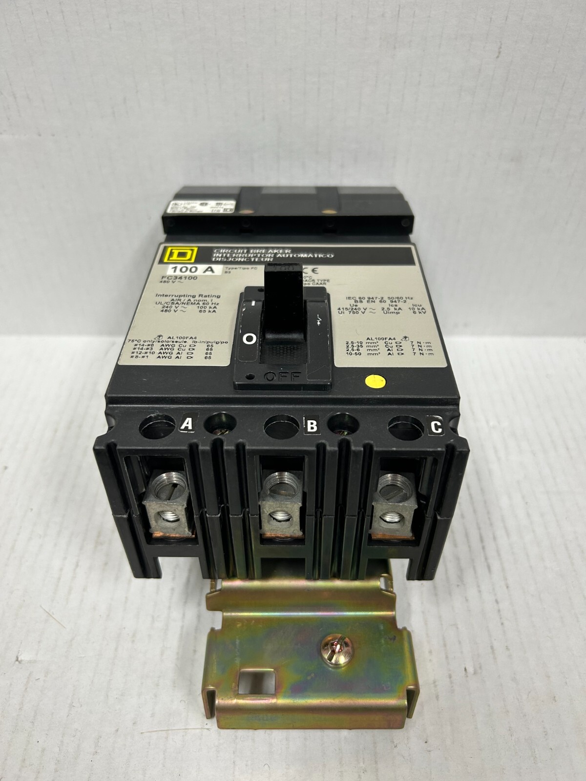 NEW TAKEOUT SQD FC34100 3P-100A- 480v *SHIPS FREE SAME DAY UPS*