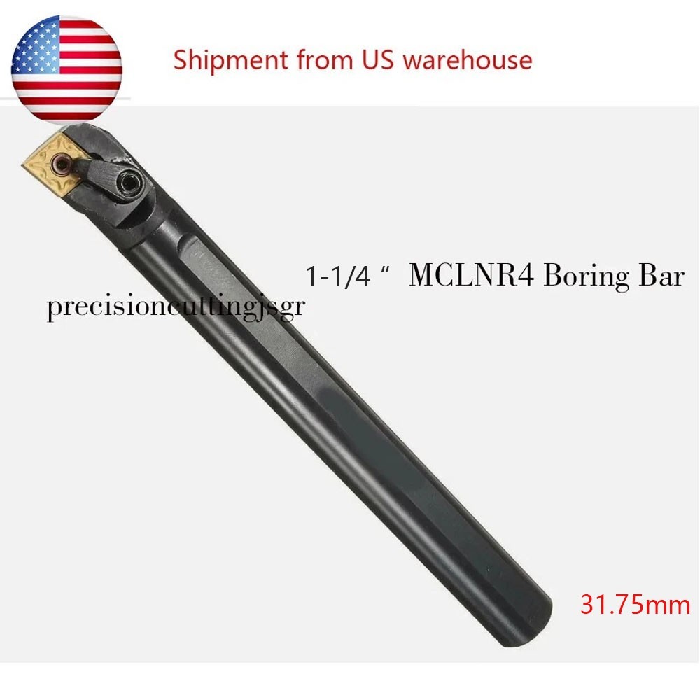 1-1/4″ SHANK X12″ LONG INDEXABLE BORING BAR S16-MCLNR4 + 10* CNMG432 Inserts