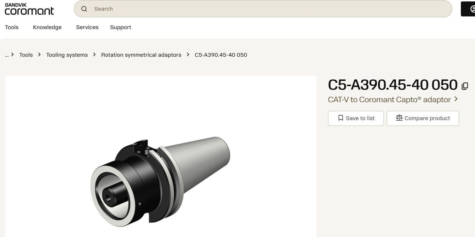 Sandvick Coromant Capto C5 C3 C3-391.38A-1-033 036A BORING HEAD CAT40