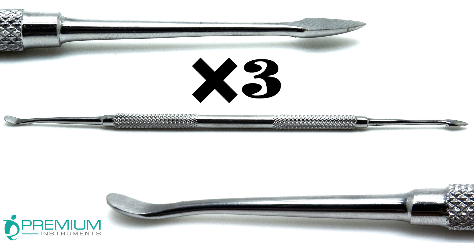 3 Pcs Dental Buser Elevator Periosteal Modified Retracting Lab Instruments