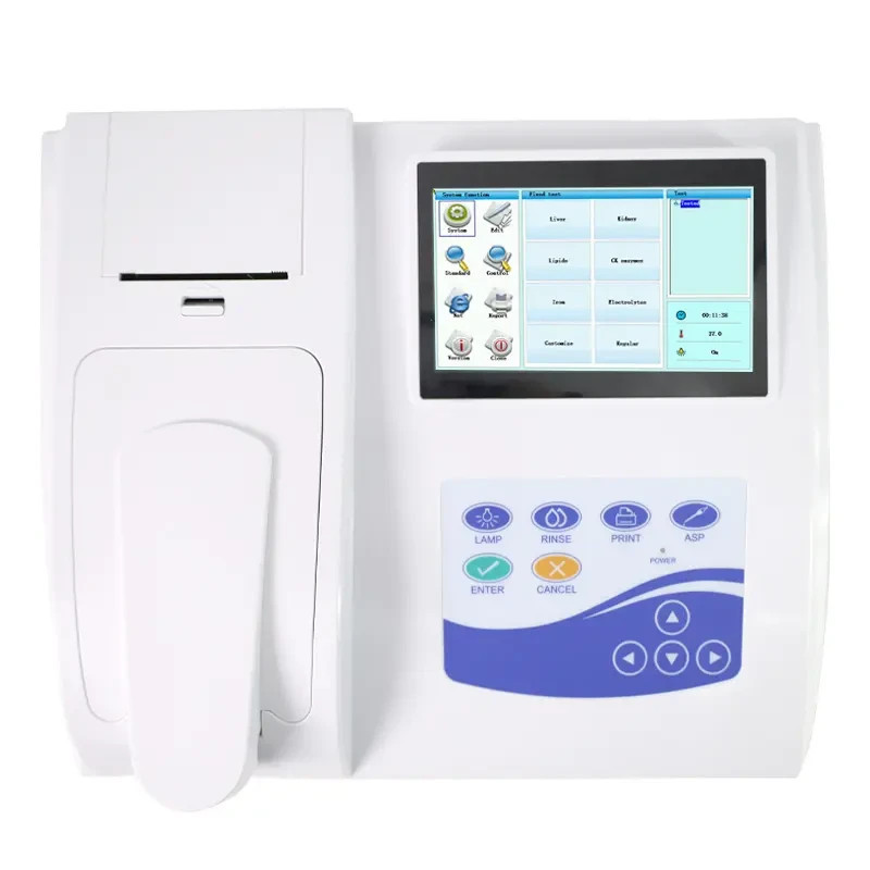 Semi-auto Biochemistry Analyzer 7” LCD Touch Screen analyzing blood fluid Print