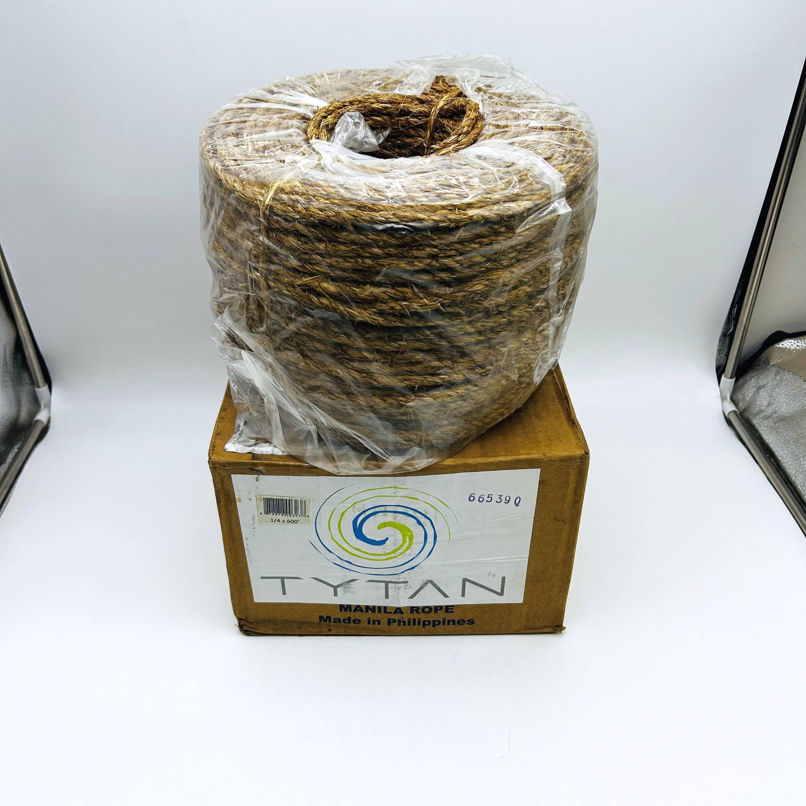 Tytan MN14600 Manila Rope 1/4in X 600ft 3-Strand Twisted 54 lb Load Natural