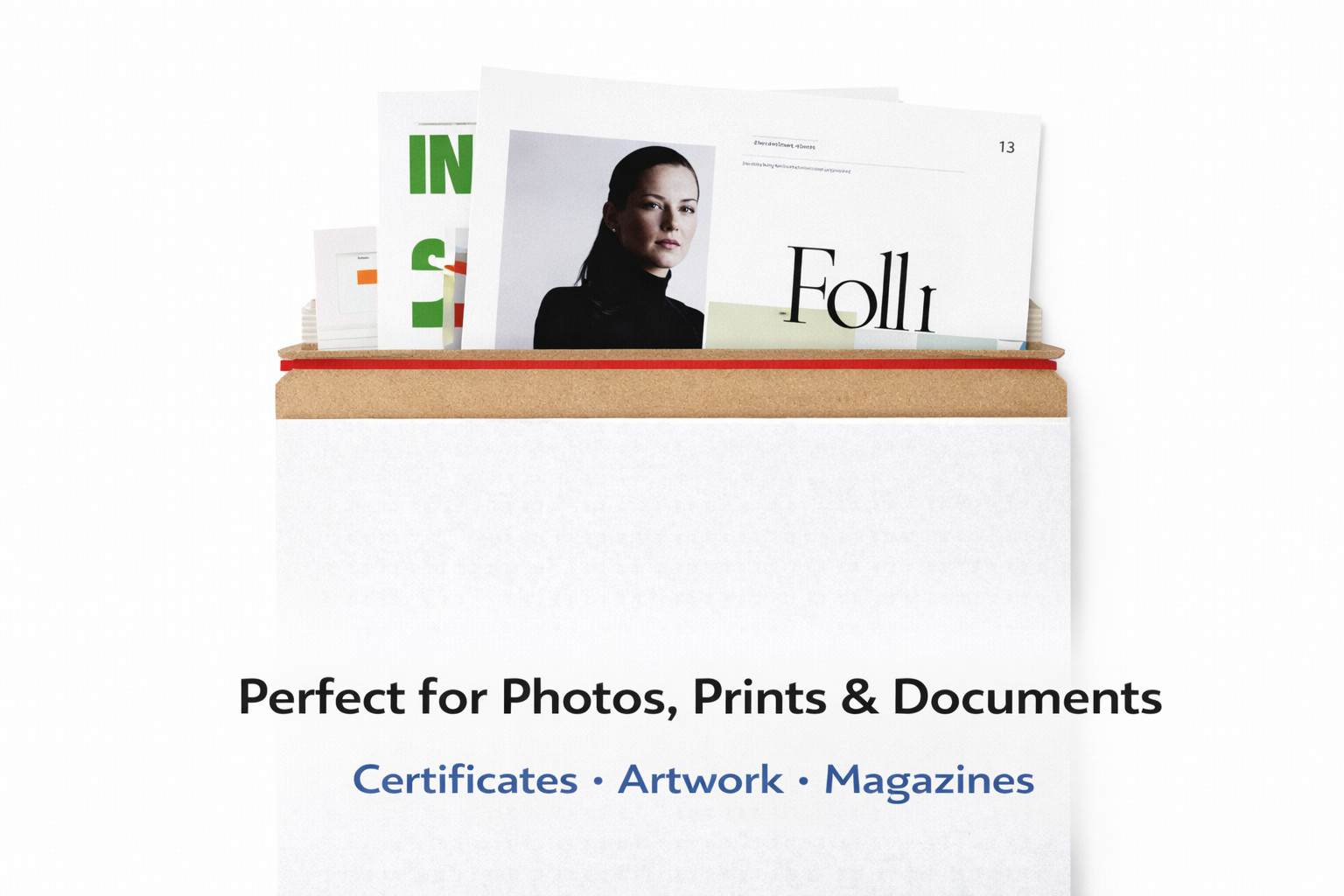 13×18 Rigid Photo Mailers Self Seal Cardboard Document Shipping Flats 450gsm