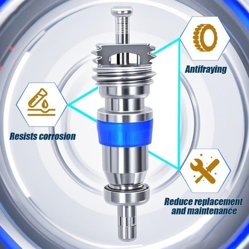 Schrader Valve Core for R32 R410A R22 Refrigerant, High Pressure Style: 50Pcs