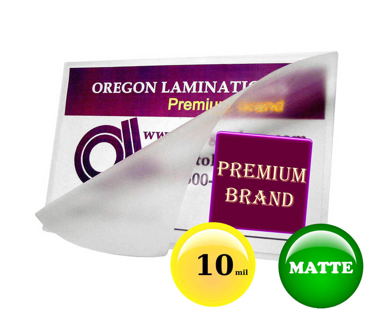 500/pack MATTE/MATTE Military Cards 10 Mil Hot Laminating Pouches 2-5/8 x 3-7/8
